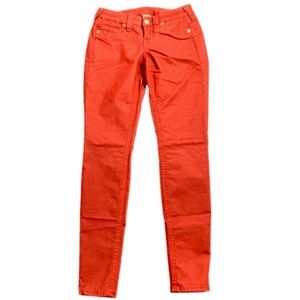 Shannon Mid-rise Red Corduroy Skinny Jeans